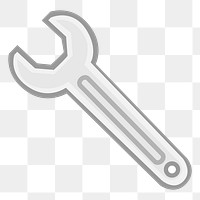 Wrench png illustration, transparent background. Free public domain CC0 image.