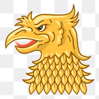 Golden eagle png illustration, transparent background. Free public domain CC0 image.