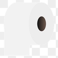 Toilet roll png illustration, transparent background. 