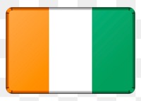 Ivory Coast png flag illustration, transparent background. Free public domain CC0 image.