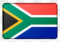 South Africa png flag sticker, transparent background. 