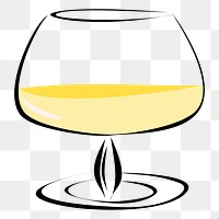 Whiskey glass png illustration, transparent background. Free public domain CC0 image.