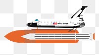 Shuttlecraft png illustration, transparent background. 