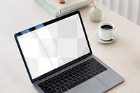 Laptop screen png mockup, digital device, transparent design 