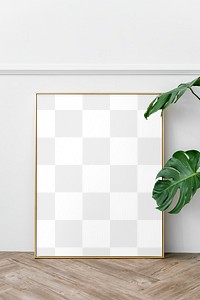 Picture frame png mockup, editable transparent design 