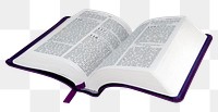 Open book png sticker, transparent background