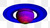 Colorful Saturn png sticker, transparent background