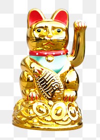 Maneki Neko png sticker, transparent background