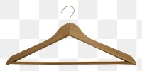 Png wooden clothes hanger sticker, transparent background