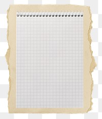 Notepad  png sticker, ripped paper on transparent background 