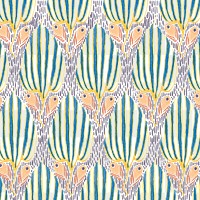 Vintage flower png pattern, E. A. Séguy Art Nouveau transparent background, remixed by rawpixel