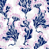 Floral  png pattern, E. A. Séguy Art Nouveau transparent background, remixed by rawpixel