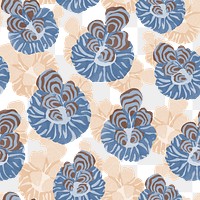 Vintage flower  png pattern, E. A. Séguy Art Nouveau transparent background, remixed by rawpixel