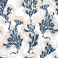 Vintage flower  png pattern, E. A. Séguy Art Nouveau transparent background, remixed by rawpixel