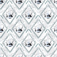 Vintage png art deco pattern, E. A. Séguy Art Nouveau transparent background, remixed by rawpixel