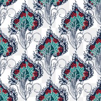 Floral png pattern, vintage E. A. Séguy  artwork transparent background, remixed by rawpixel