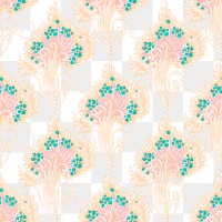 Seamless flower png pattern, vintage E. A. Séguy artwork transparent background, remixed by rawpixel