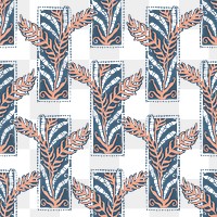 Seamless leaf png pattern, vintage E. A. S&eacute;guy Art Nouveau transparent background, remixed by rawpixel