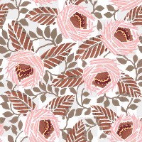 Vintage floral png pattern, E. A. Séguy Art Nouveau transparent background, remixed by rawpixel