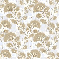 Flower png pattern, vintage E. A. Séguy Art Nouveau transparent background, remixed by rawpixel