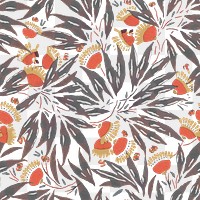 Botanical seamless png pattern, E. A. Séguy Art Nouveau transparent background, remixed by rawpixel