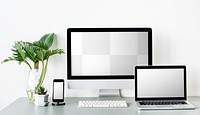 Computer screens png mockup, digital device, transparent design 