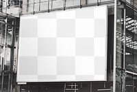 Billboard sign png mockup, transparent design