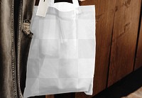 Tote bag png mockup, transparent design