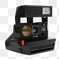 Retro instant camera png sticker, transparent background