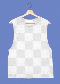 Tank top png transparent mockup