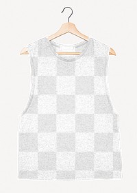 Tank top png transparent mockup