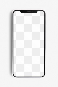 Phone screen png mockup, transparent design 