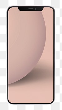 Png pink phone screen sticker, digital device transparent background