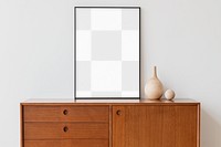 Picture frame png mockup, transparent design