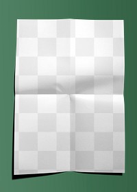 Poster png transparent mockup, realistic paper