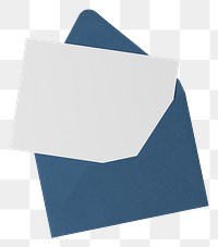 Invitation card png envelope sticker, transparent background