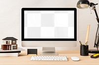 Computer screen png mockup, transparent design