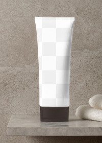 Cleanser tube  png mockup, transparent design 