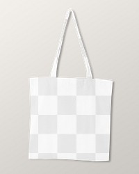 Tote bag png mockup, transparent design