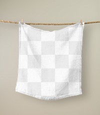 Hanging handkerchief png mockup, editable transparent design