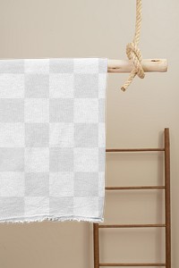 Towel png mockup, transparent design