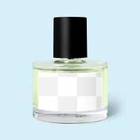 Perfume bottle png  label  mockup, transparent design