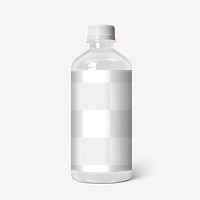 Water bottle png label mockup, transparent design
