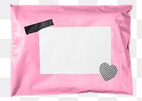 Label png sticker, shipping bag transparent background