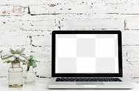 Laptop screen png mockup, digital device, transparent design 