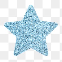 Blue star badge png sticker, transparent background