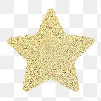 Yellow star badge png sticker, transparent background