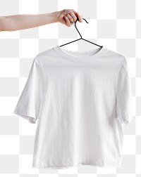 White t-shirt png sticker, transparent background