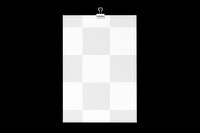 Paper poster png mockup, transparent design 