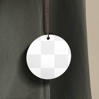 Clothing tag png mockup, transparent design